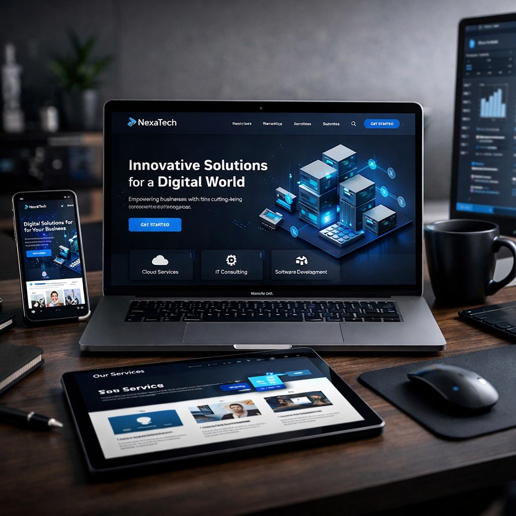 NexaTech Solutions website built by KemotechTz Tanzania