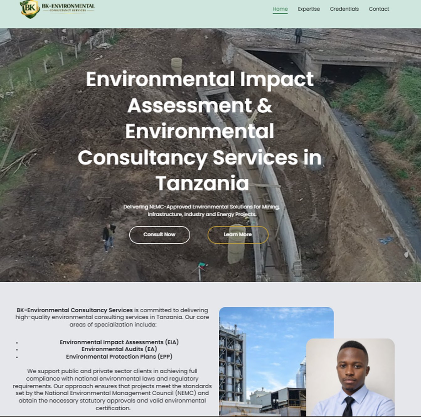 Developer portfolio website designed by KemotechTz Tanzania